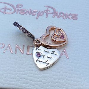 PANDORA Entwined Infinite Hearts Double Dangle Charm